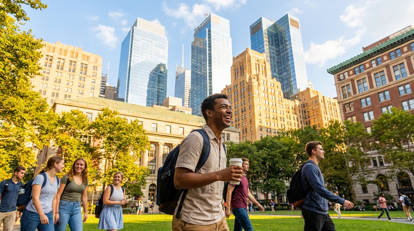 Кампус на фоне небоскрёбов Манхэттена: университеты Нью-Йорка