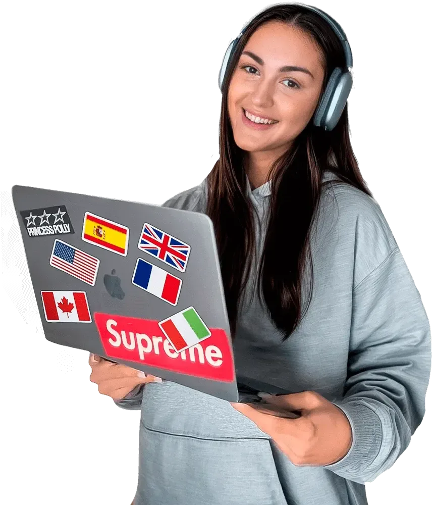 Студентка Global Generation с ноутбуком